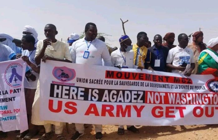 A rally was held in Niger demanding that the American military leave the country.